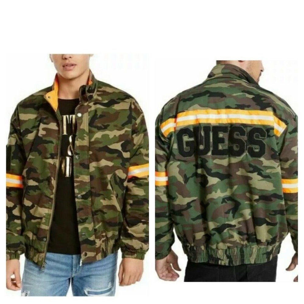 GUESS Men's XL Carter Camouflage Reflective Logo